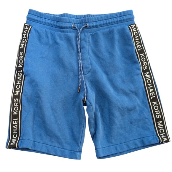 Michael Kors Other - $90 MICHAEL KORS Mens Tide Blue Logo Tape Sweat Shorts XS Elastic Drawstring EUC